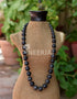 Blue Pottery Full Bead Necklace (Black)